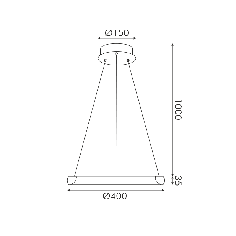 Pendul LED 24W • CCT reglabil • 1900lm - metal, acril, auriu [3]