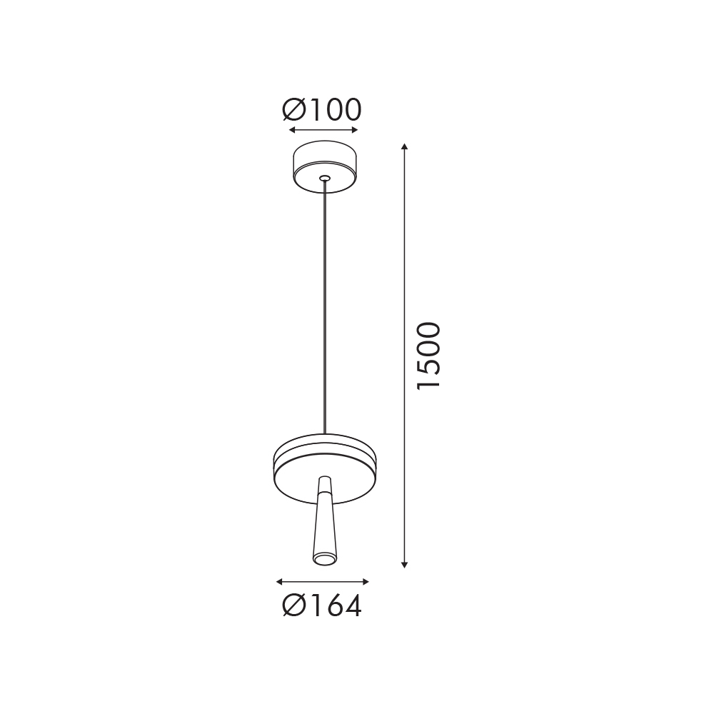 Pendul LED Asiatică 11W • CCT reglabil • 715lm • 16,4 cm × H150 cm - aluminiu, negru [2]