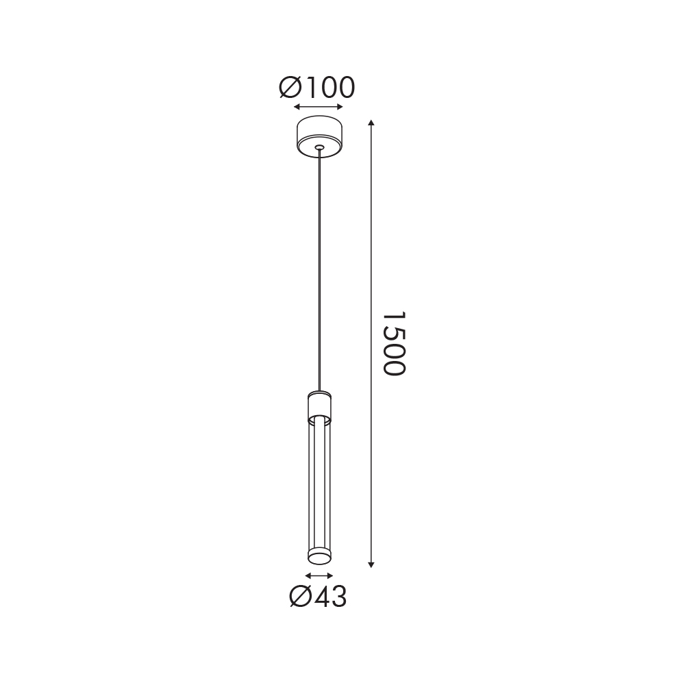 Pendul LED Candelera 7W • CCT reglabil • 490lm • 8,5 cm × H150 cm - aluminiu, auriu [2]