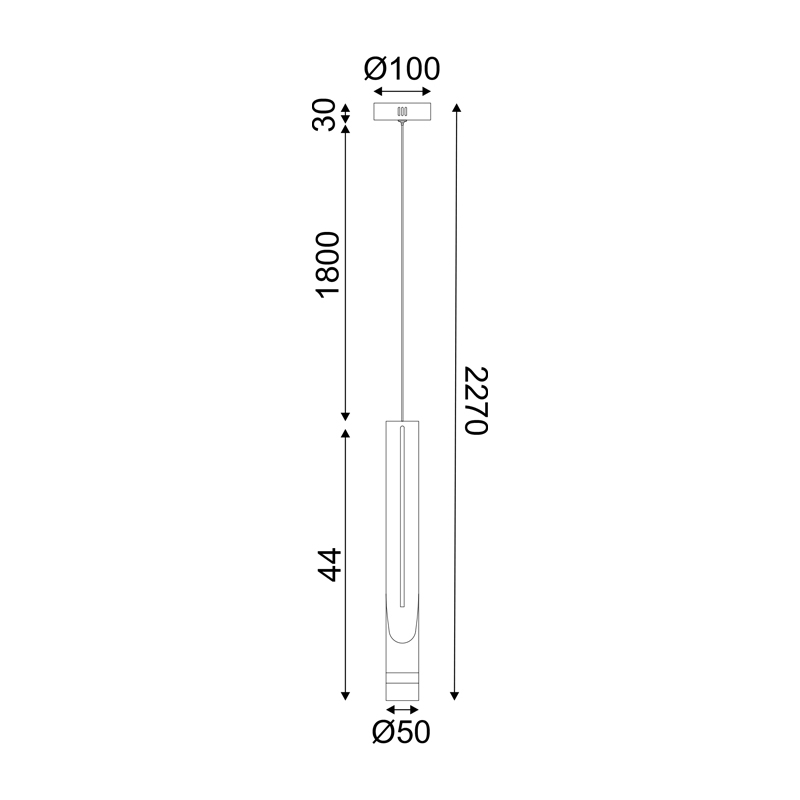 Pendul LED Estrela 5W • 3000K • 300lm • Ø6 cm × H228 cm - metal, negru [2]