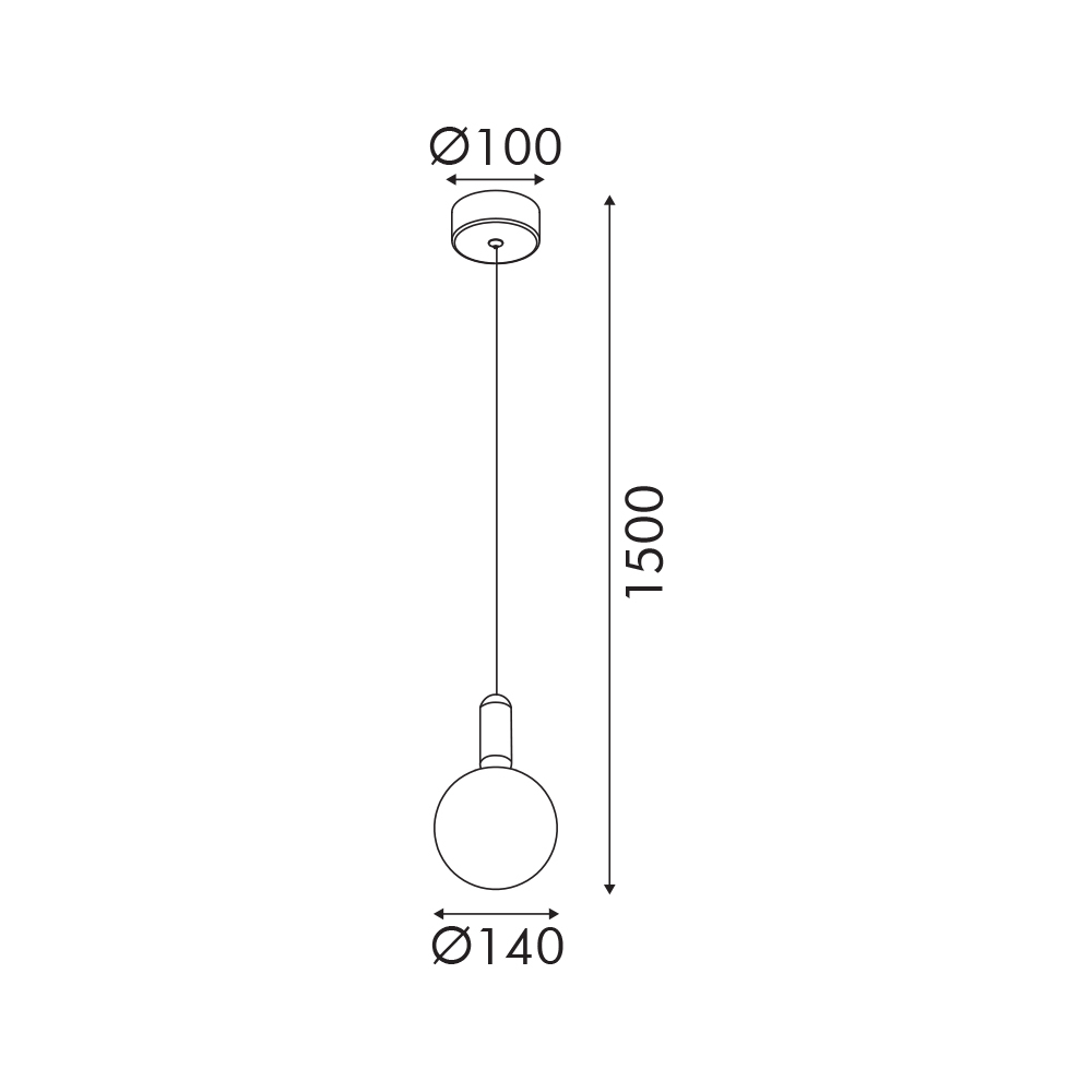 Pendul LED Marbella 11W • CCT reglabil • 715lm • 14 cm × H150 cm - aluminiu, alb [2]