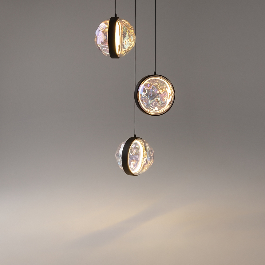 Pendul LED Misterio 15W • 2700K • 2000lm • Ø38 cm × H320 cm - metal, sticlă, negru [5]