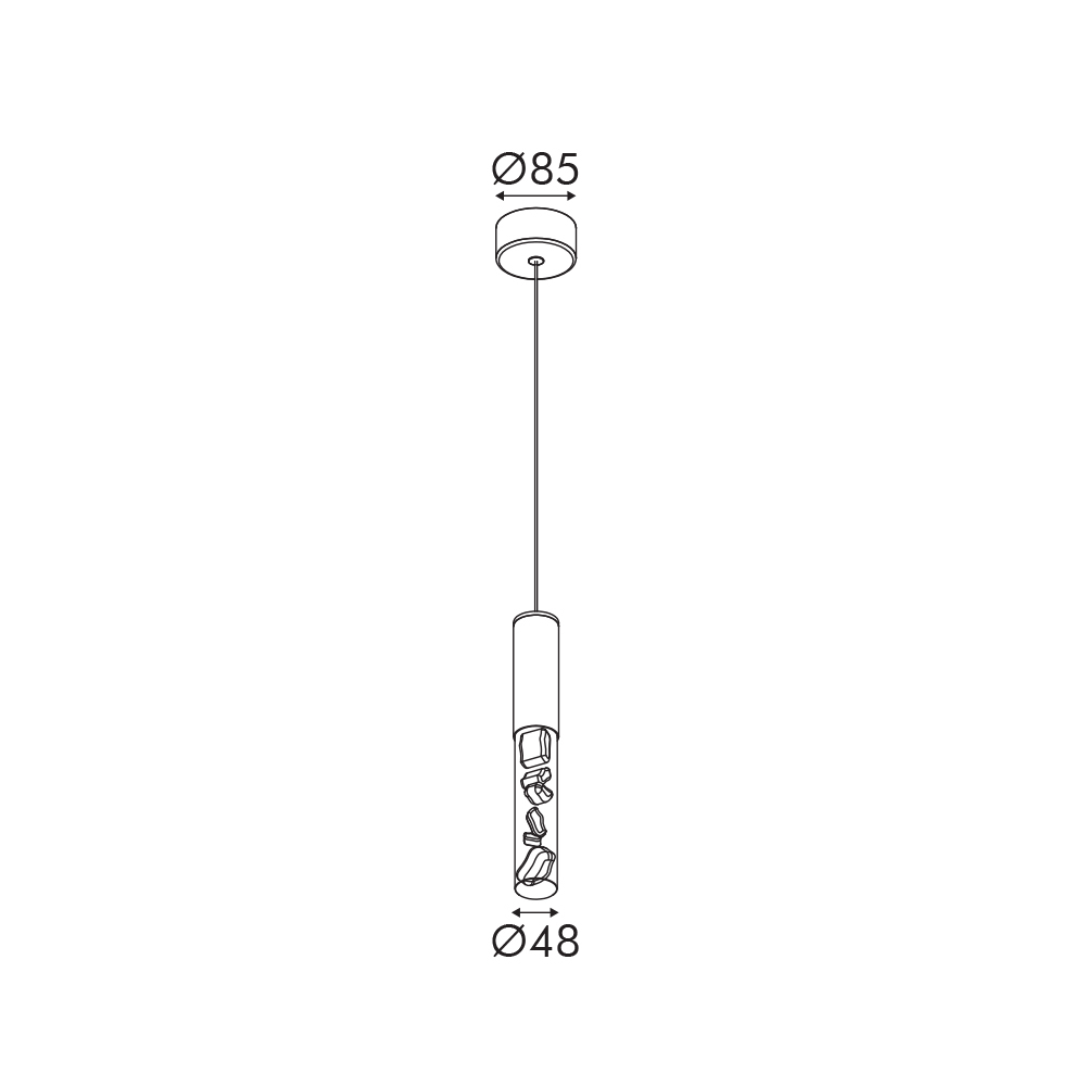 Pendul LED Oasis 7W • CCT reglabil • 350lm • 5 cm × H150 cm - aluminiu, alb [2]