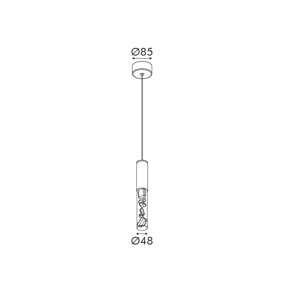 Pendul LED Oasis 7W • CCT reglabil • 350lm • 5 cm × H150 cm - aluminiu, bronz [3]