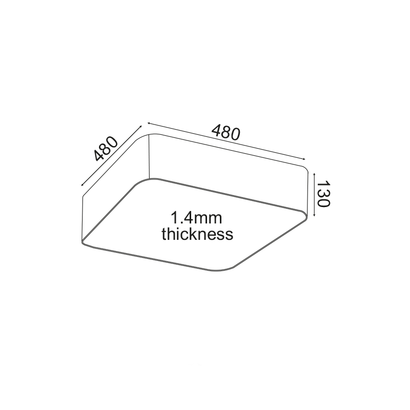 Plafonieră LED Emery 40W • CCT reglabil • 4000lm • 48 cm × H13 cm - metal, negru [2]