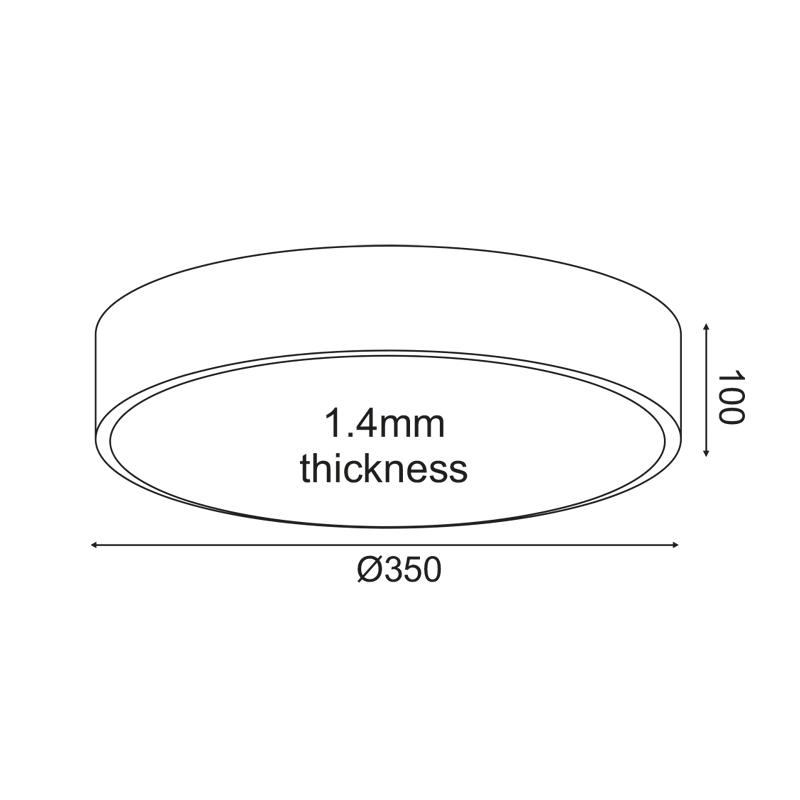 Plafonieră LED Optimus 32W • CCT reglabil • 3180lm • Ø35 cm × H10 cm - metal, alb [2]