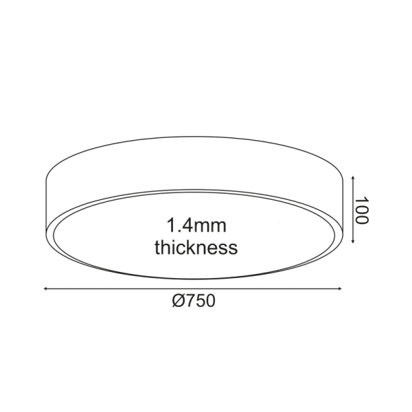 Plafonieră LED Optimus 60W • CCT reglabil • 5600lm • Ø75 cm × H10 cm - metal, alb [2]