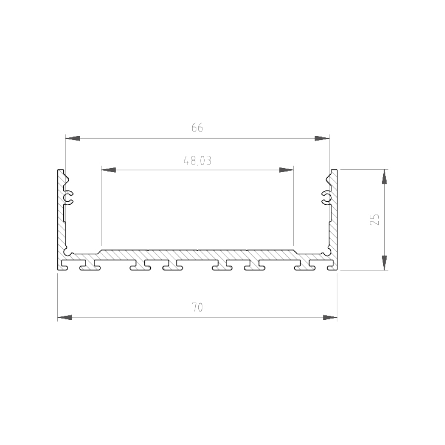 Profil aluminiu LED P27-3 alb [2]