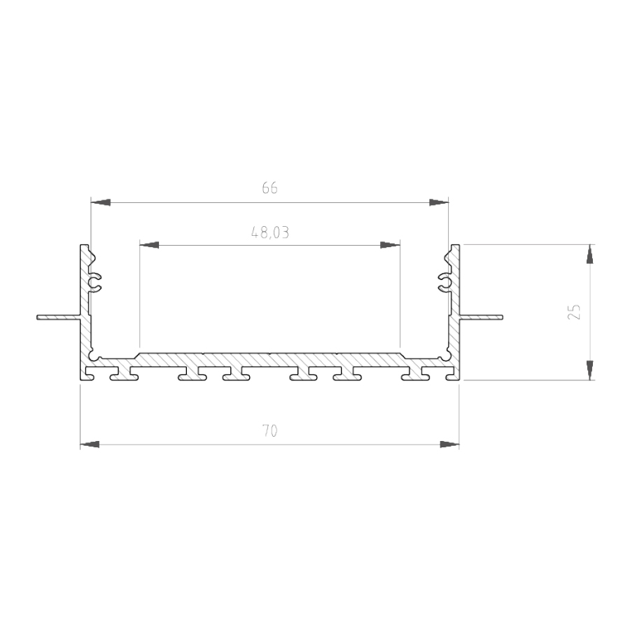 Profil aluminiu LED P27-2 negru [2]