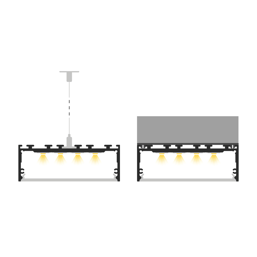 Profil aluminiu LED P27-3 alb [3]
