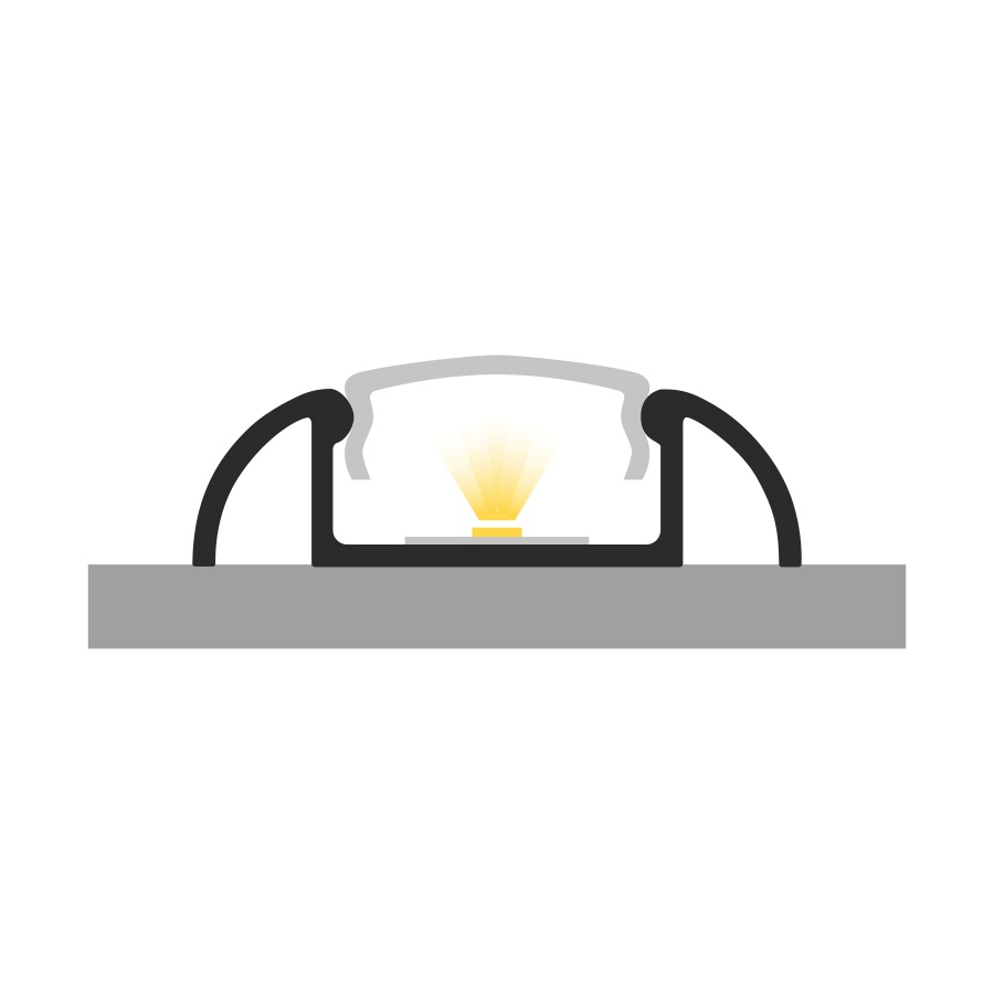 Profil aluminiu LED aplicat P2-1 alb [3]