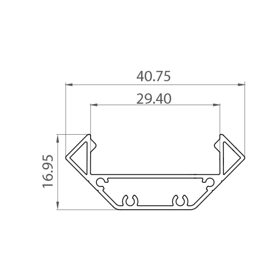 Profil aluminiu LED de colț P3-3 alb [2]