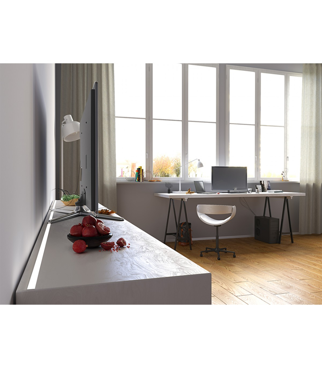 Profil aluminiu LED aplicat P4-1 alb [4]