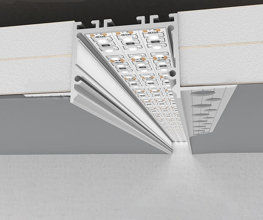 Profil aluminiu LED încastrat GK22-7 argintiu anodizat [2]
