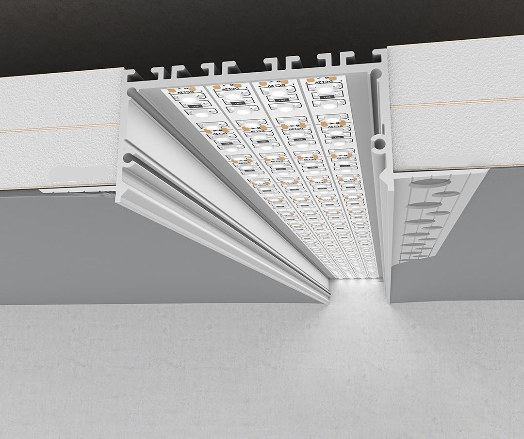 Profil aluminiu LED încastrat GK23-7 argintiu anodizat [3]