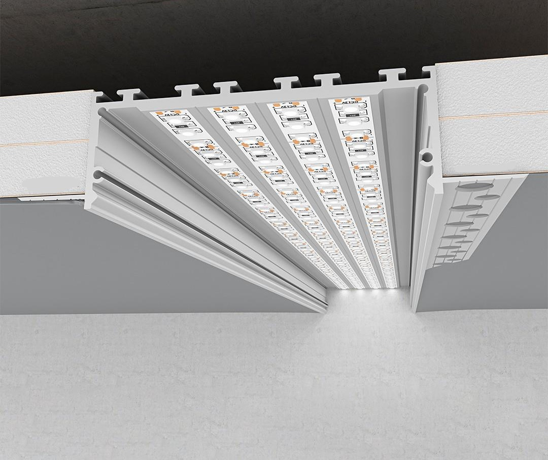 Profil aluminiu LED încastrat GK27-7 argintiu anodizat [3]