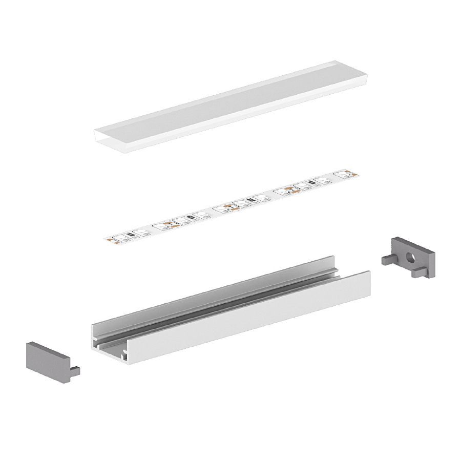 Profil aluminiu LED aplicat P11-1 argintiu anodizat [5]