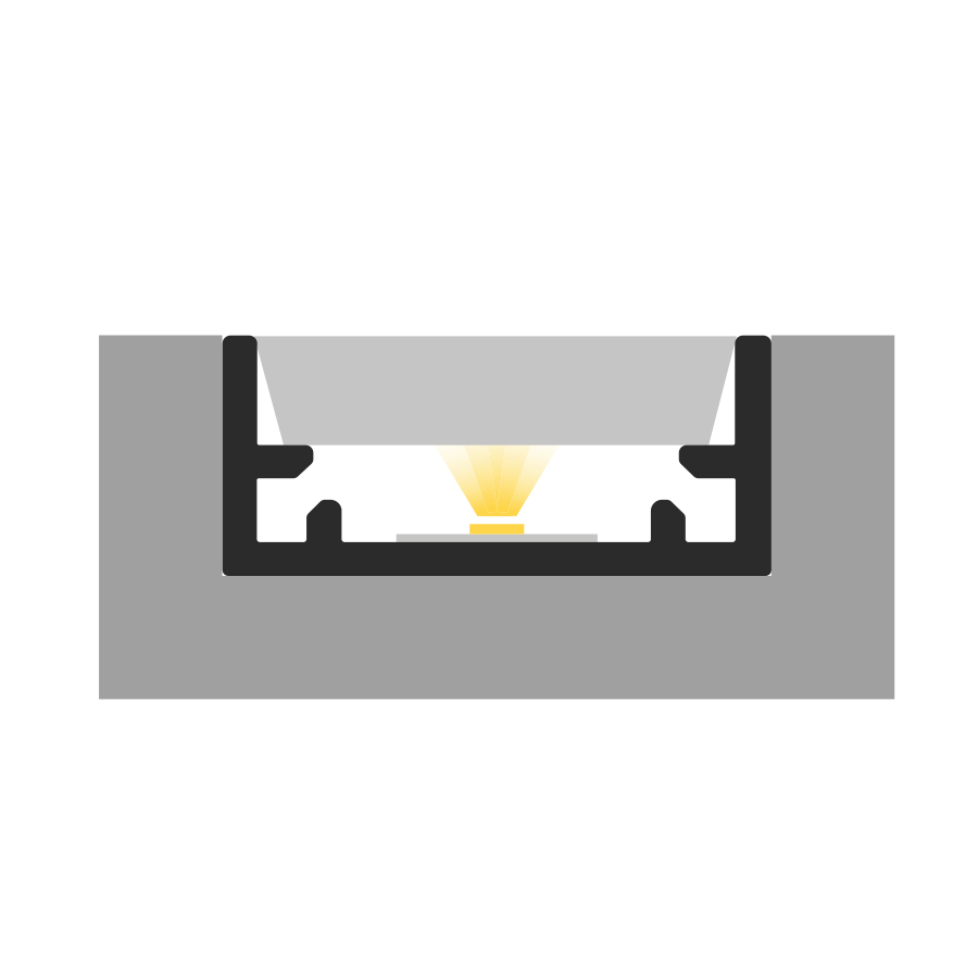 Profil aluminiu LED aplicat P11-1 argintiu anodizat [4]