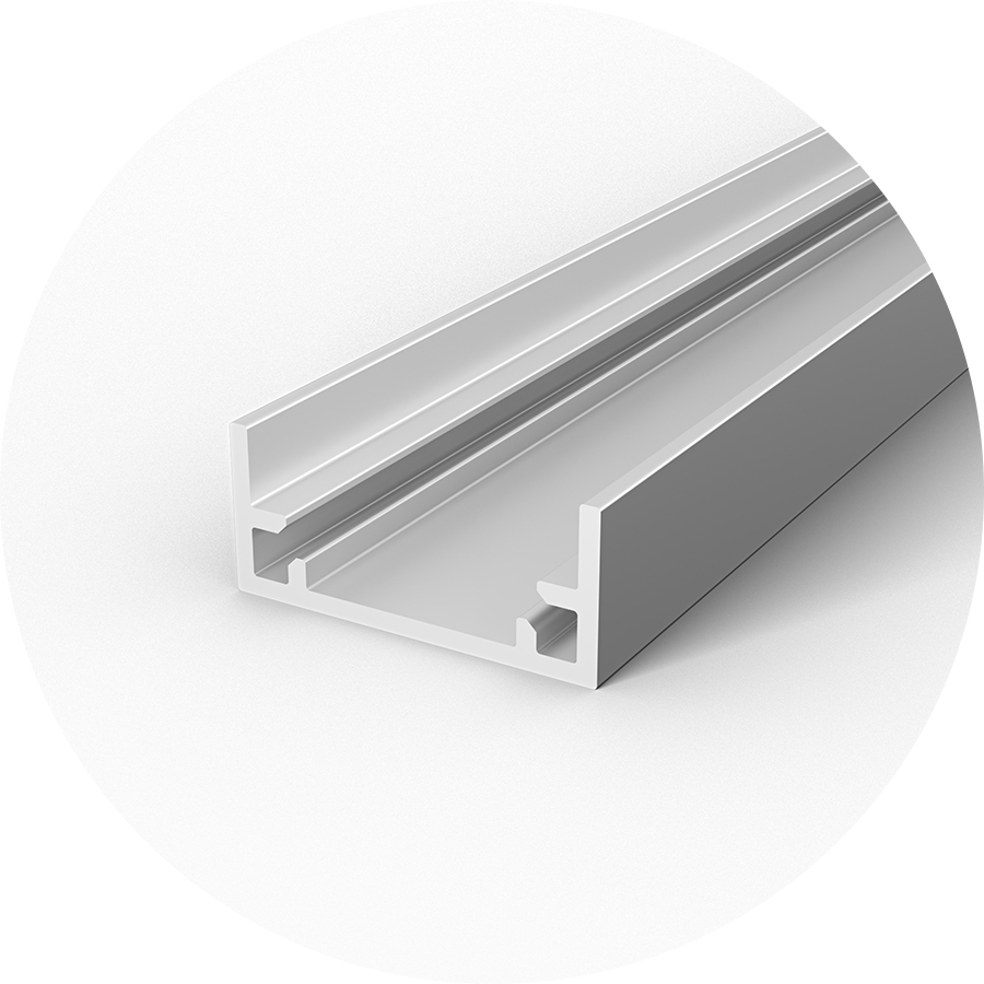 Profil aluminiu LED aplicat P11-1 argintiu anodizat [2]