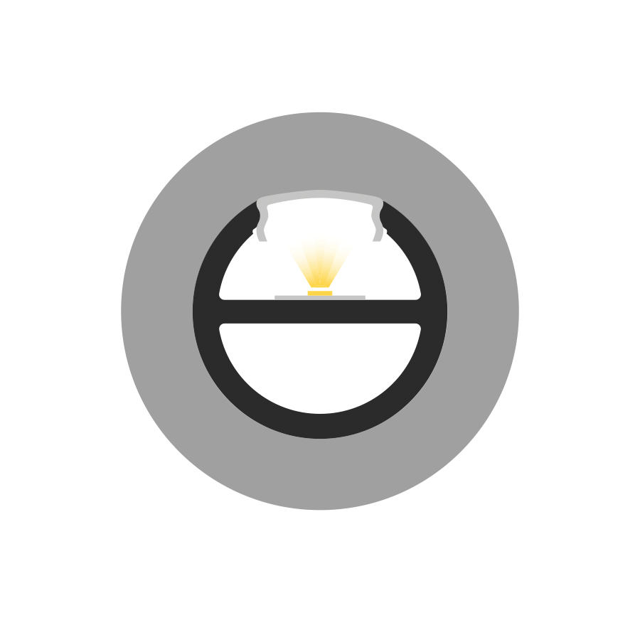 Profil aluminiu LED aplicat P19-1 argintiu anodizat [4]