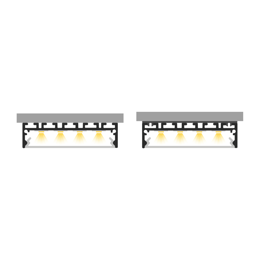 Profil aluminiu LED aplicat P20-1 argintiu anodizat [4]