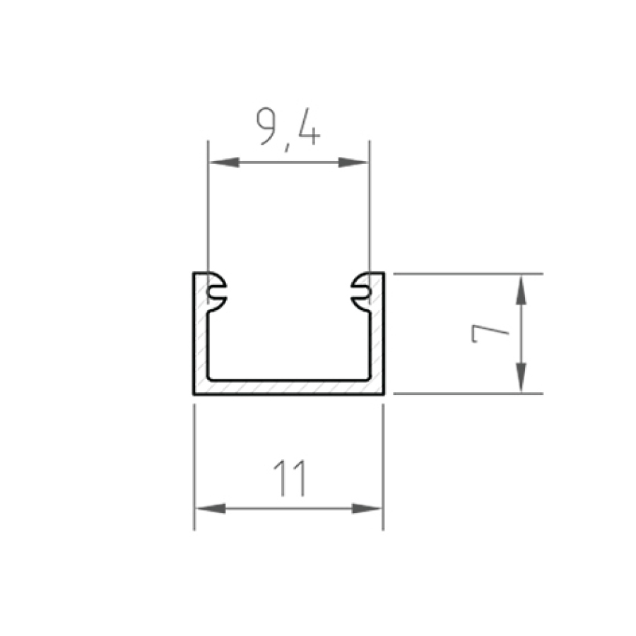 Profil aluminiu LED aplicat P4-2 argintiu anodizat [3]
