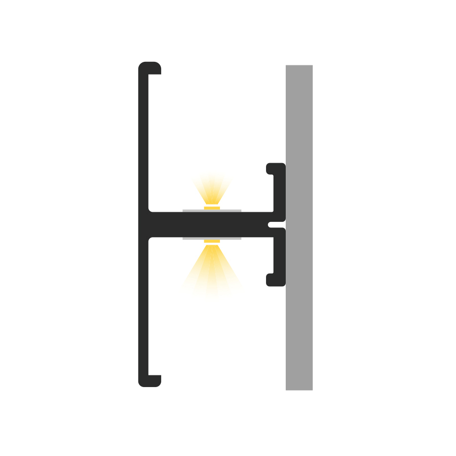 Profil aluminiu LED aplicat P9-1 argintiu anodizat [4]