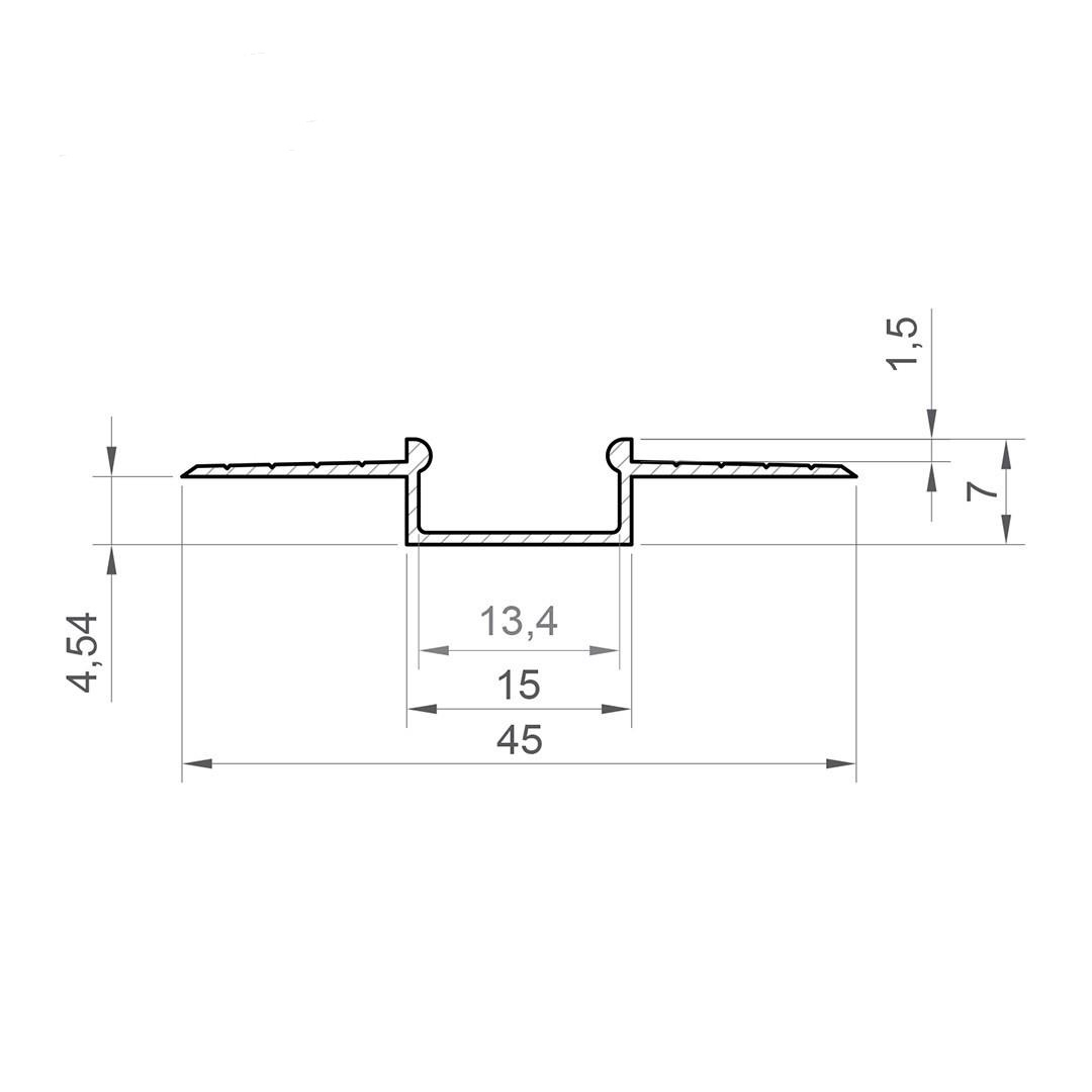 Profil aluminiu LED încastrat GK6-3 negru [2]