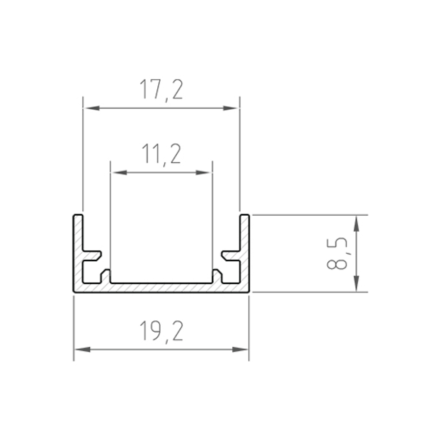 Profil aluminiu LED P11-1 negru [2]