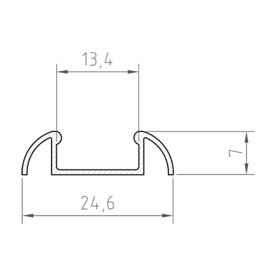 Profil aluminiu LED aplicat P2-1 negru [3]