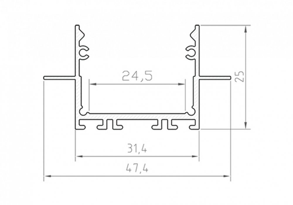 Profil aluminiu LED P22-2 negru [2]