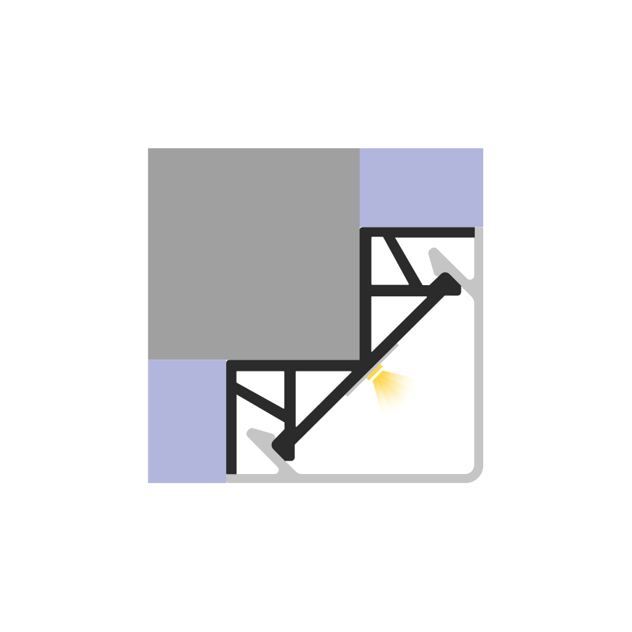 Profil aluminiu LED de colț P12-1 [3]