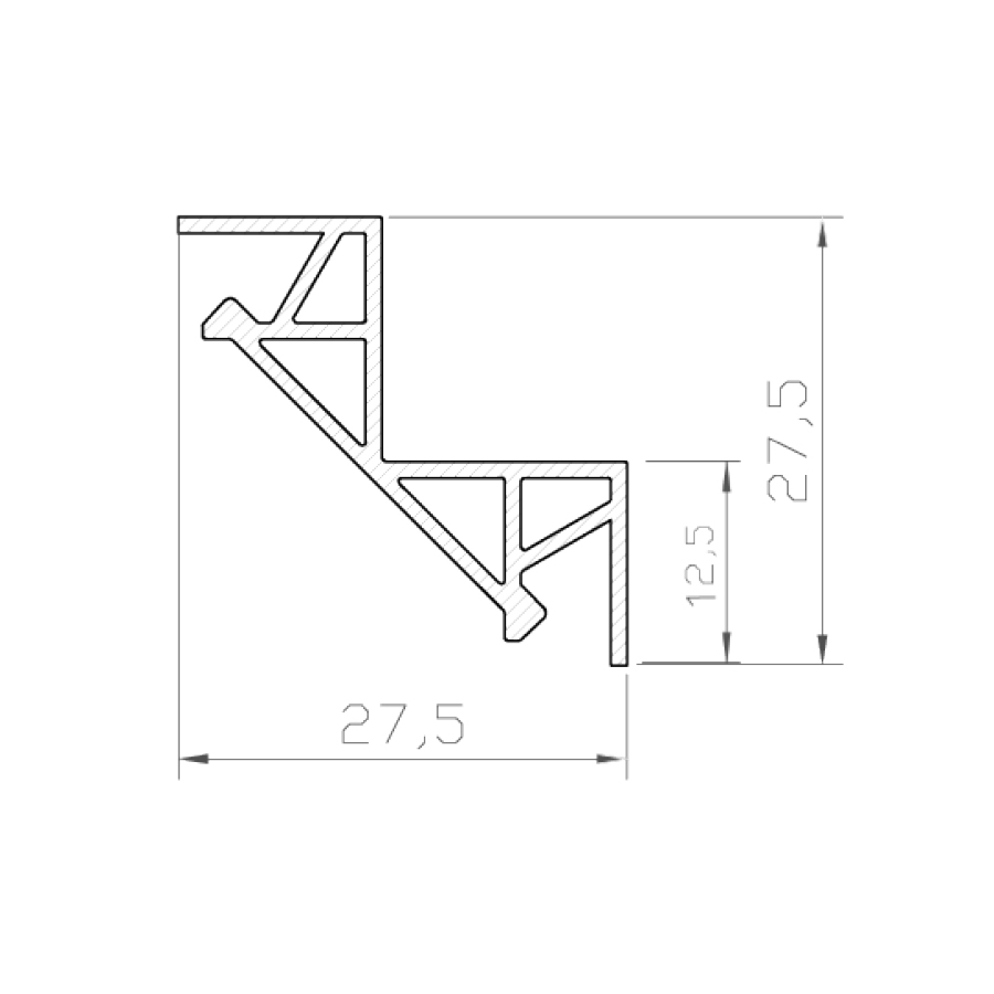 Profil aluminiu LED de colț P12-1 [2]