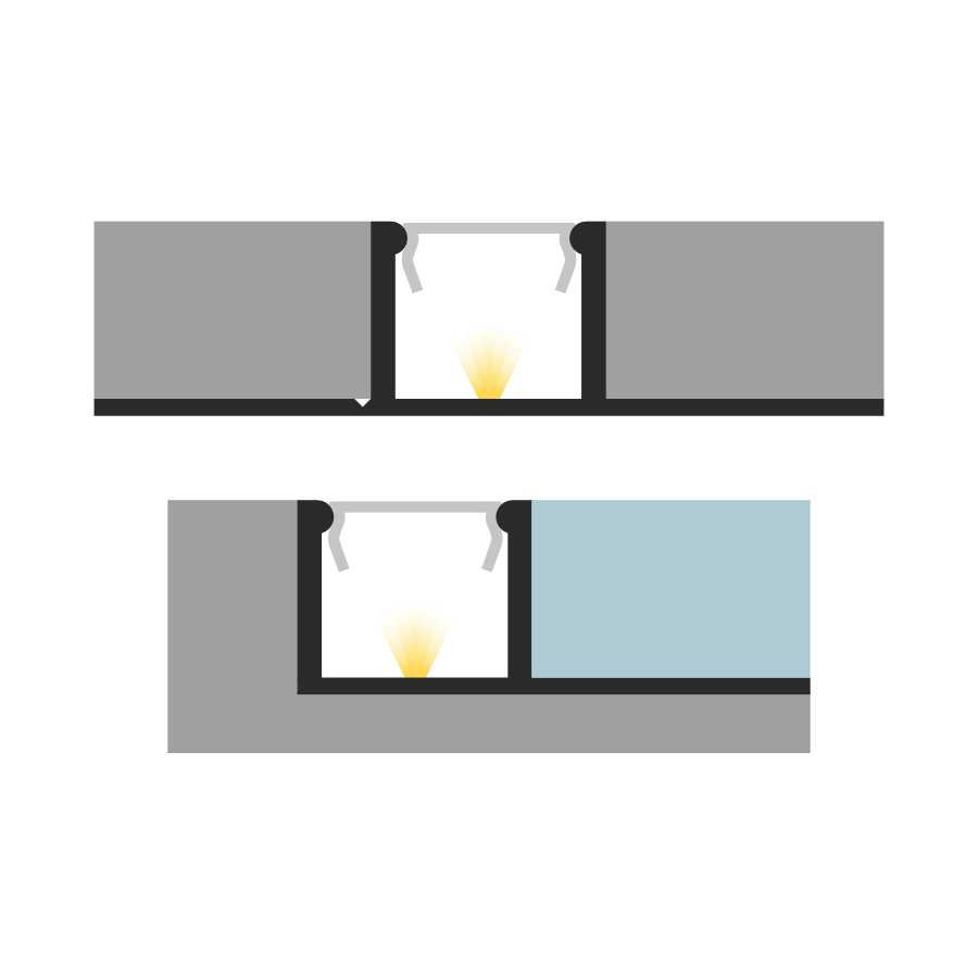 Profil aluminiu LED încastrat P17-1 [3]