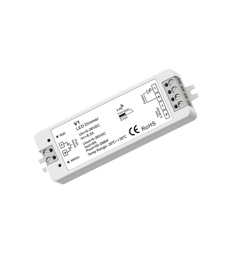 Set telecomandă LED monocolor • RF 2,4 GHz • 12-24V, cu receptor [2]