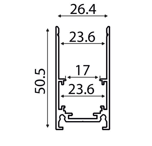 Șină magnetică aplicată 48V • 2m - negru [4]