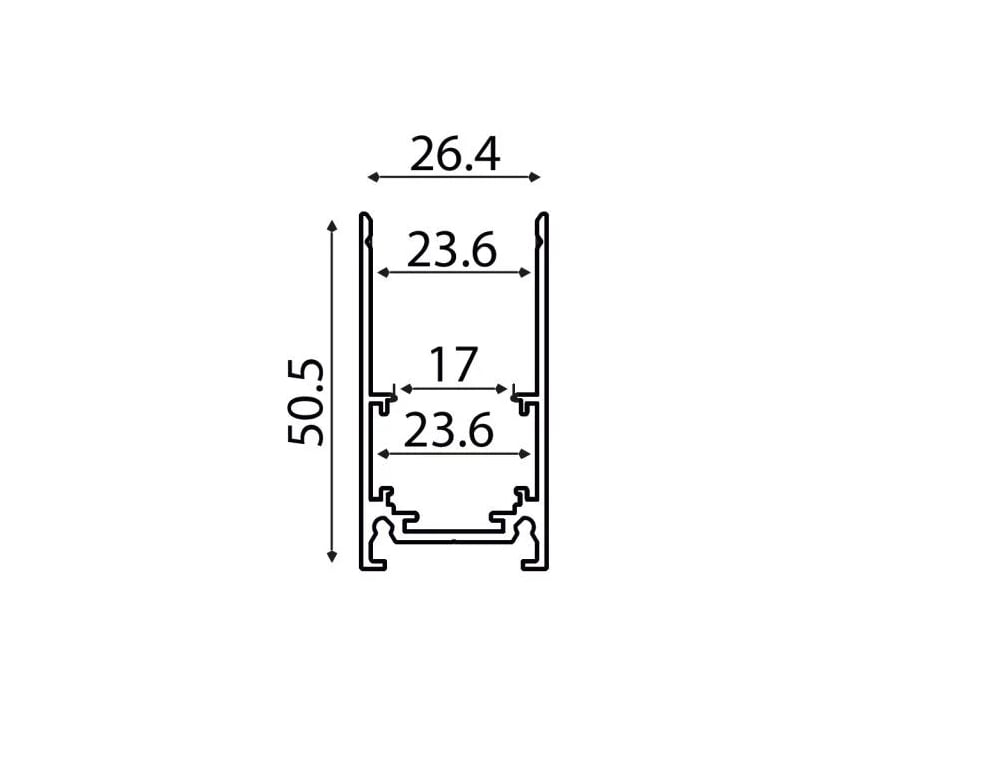 Șină magnetică aplicată 48V • 3m - alb [4]
