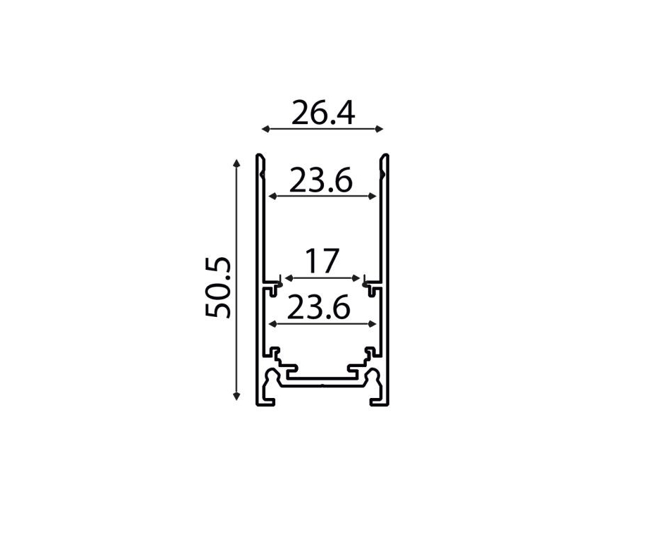 Șină magnetică aplicată 48V • 3m - negru [4]