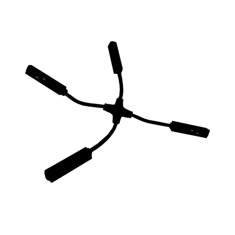 Șină magnetică 48V - Alimentare în cruce pentru șină magnetică 48V - negru