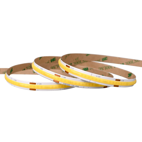 Bandă LED - Banda LED COB 320 LED/m 24V 3000K IP66 - rolă pe fundal alb