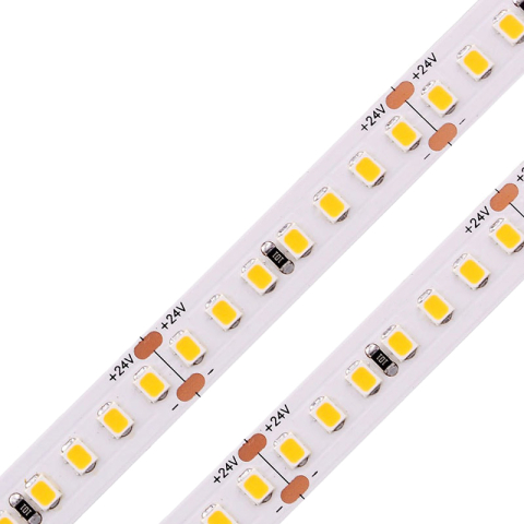 Bandă LED SMD - Banda LED 160 LED/m 24V 3000K IP20 - rolă pe fundal alb