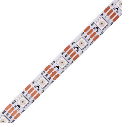 Bandă LED digitală adresabilă - Banda LED 60 LED/m 12V IP20 - rolă pe fundal alb