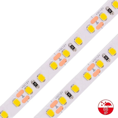 Bandă LED 12V - Banda LED 120 LED/m 12V 4000K IP66 - rolă pe fundal alb