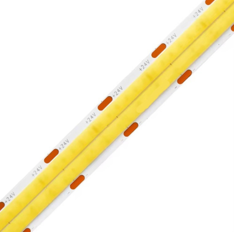Bandă LED COB - Banda LED COB 600 LED/m 24V 6000K IP20 - rolă pe fundal alb