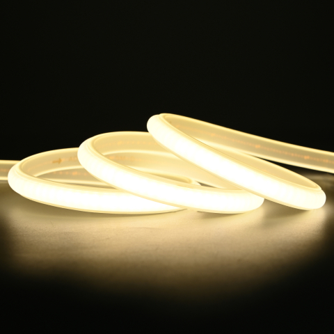 Bandă LED COB - Banda LED COB 288 LED/m 220V 6000K IP67 - rolă pe fundal alb