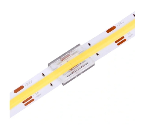 Conectori bandă LED - Conector banda led cob CCT 10mm transparent 3pin 5.5A - accesoriu bandă LED