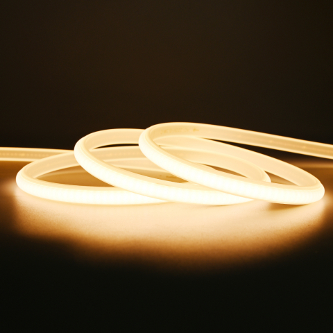 Bandă LED COB - Banda LED COB 288 LED/m 220V 4000K IP67 - rolă pe fundal alb