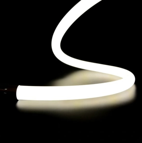 Neon LED - Neon LED φ25 mm 24V 3000K IP65 - furtun luminos montat pe contur