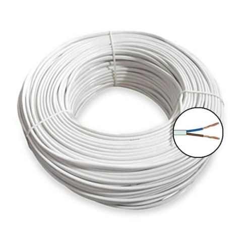Accesorii bandă LED - Cablu electric flexibil MYYUP 2X1.5mm, plat - rola 100m - accesoriu bandă LED