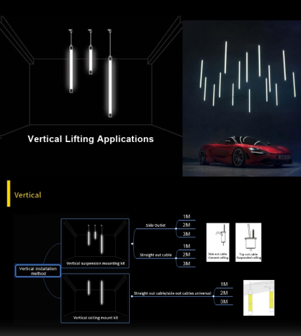 Neon LED - Un set agățat vertical, accesoriu de ieșire laterală (set de blocare pentru ieșire laterală cu cap metalic)1 buc capac metalic - accesoriu bandă LED